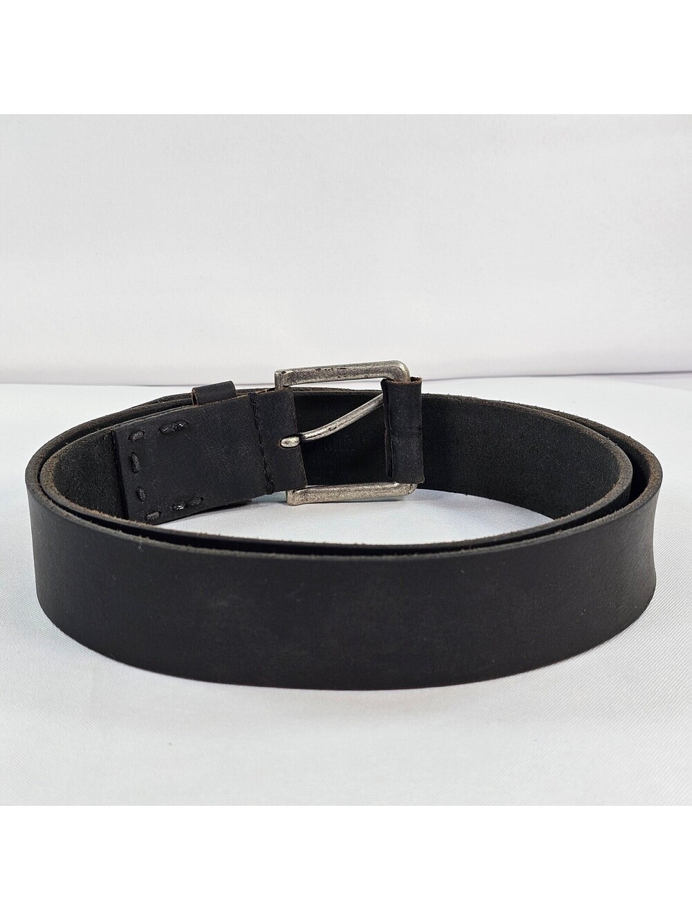 Timberland Mens Genuine Leather Belt Dark Brown Size 40 Metal Buckle Rugged